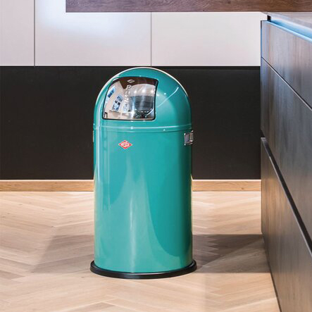 WESCO Pushboy Mülleimer türkis 50L